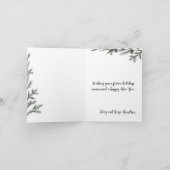 Sparse Twig Tree Rode Ornamenten Vrolijk Kerstfees Feestdagen Kaart (Binnen)