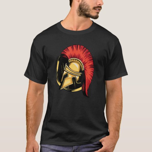 Sparta Helm Warrior Spartacus Spartan Molon Lab T-shirt (Voorkant)