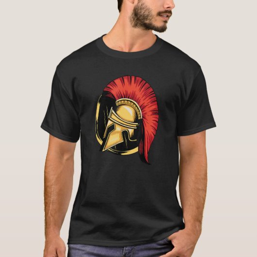 Sparta Helm Warrior Spartacus Spartan Molon Lab T-shirt (Voorkant)