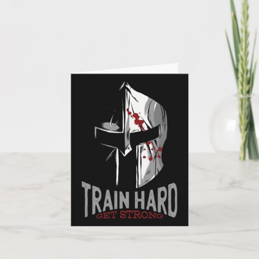 Sparta Helmet Gym Motivation Gift Kaart (Voorkant)