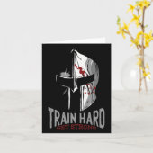 Sparta Helmet Gym Motivation Gift Kaart (Gele Bloem)