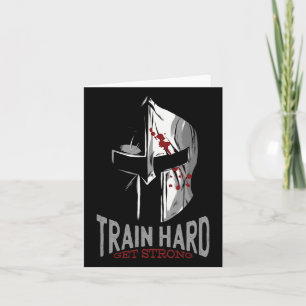 Sparta Helmet Gym Motivation Gift Kaart
