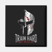 Sparta Helmet Gym Motivation Gift Magneet (Voorkant)