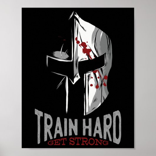 Sparta Helmet Gym Motivation Gift Poster (Voorkant)