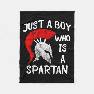 Sparta Soldier Gladiator Een jongen die een Sparta Fleece Deken