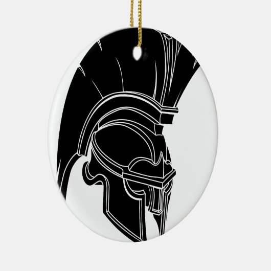 Spartaan of trojaans helm keramisch ornament (Rechts)