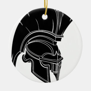 Spartaan of trojaans helm keramisch ornament