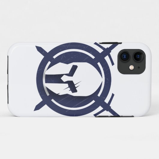 Spartaans Blauw Case-Mate iPhone Case (Achterkant (horizontaal))