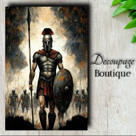 Spartaans decoupage vloeipapier tissuepapier