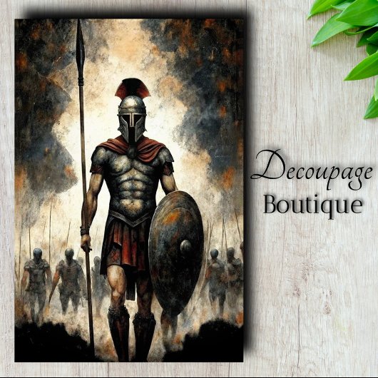 Spartaans decoupage vloeipapier tissuepapier