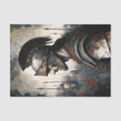 Spartaans Oorlogstenen Helm Strijd Scene Decoupage Tissuepapier (Voorkant)