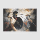 Spartaanse gevechtsdecoupage tissuepapier (Voorkant)