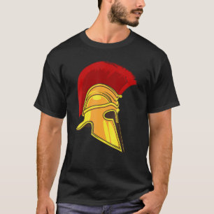 Spartaanse Griekse Helm Schattige Gladiator Mannen T-shirt