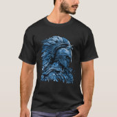 Spartaanse Helm Blauwe Gym Gladiator Warrior Mytho T-shirt (Voorkant)