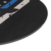 Spartaanse helm blauwe lijn vlag snijplank (Hoek)