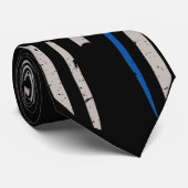 Spartaanse helm blauwe lijn vlag stropdas (Opgerold)