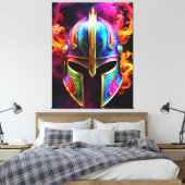 Spartaanse helm canvas Print (Insitu (Slaapkamer))