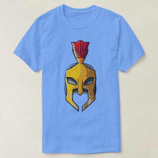 Spartaanse helm Griekse krijger gladiator T-shirt (Design voorkant)