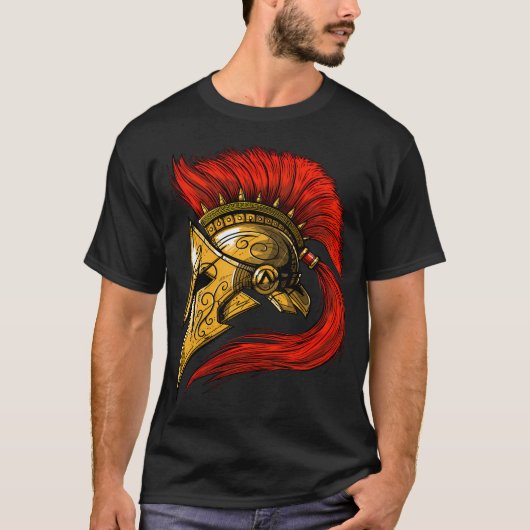 Spartaanse helm t-shirt (Voorkant)