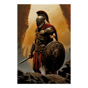 Spartaanse krijger perfect poster
