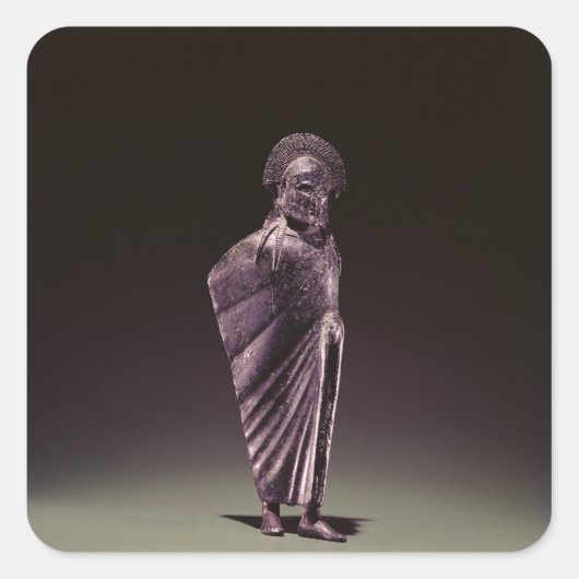 Spartaanse krijger vierkante sticker (Voorkant)