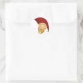 Spartaanse of Trojaanse helm Ronde Sticker (Tas)