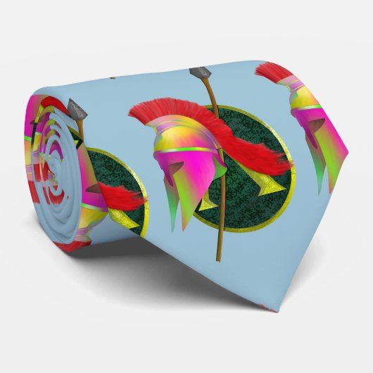 Spartaanse pantser en helm stropdas (Opgerold)