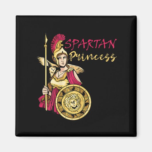 Spartaanse prinses Sparta Warrior Gladiator Soldie Magneet (Voorkant)