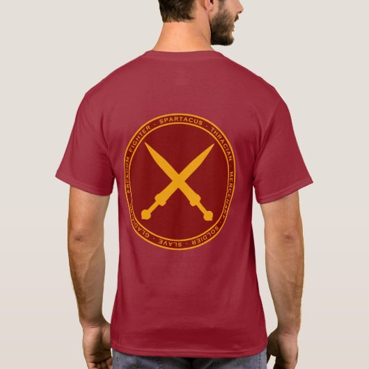 Spartacus Gold en maroon Shirt (Achterkant)