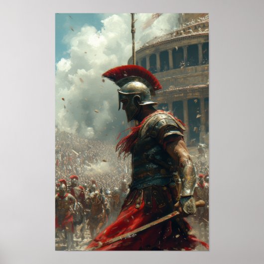 Spartacus Vechten - Legendarische Gladiator Poster (Voorkant)