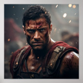 Spartacus Warrior Poster | Epic Gladiator Art Prin (Voorkant)