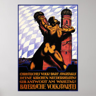 SPARTAKUS 1919 Duitse politieke oorlog propaganda Poster