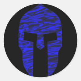 Spartan Blue Ronde Sticker