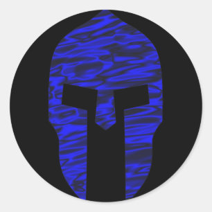 Spartan Blue Ronde Sticker