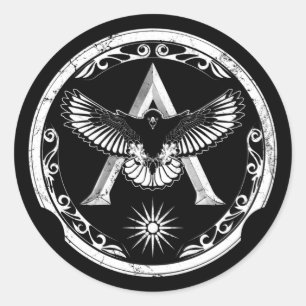 Spartan Eagle Greek Shield Classic Round Sticker