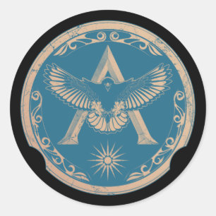 Spartan Eagle Greek Shield Ronde Sticker