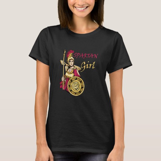 Spartan Girl Leonidas Sparta Warrior Gladiator Sol T-shirt (Voorkant)