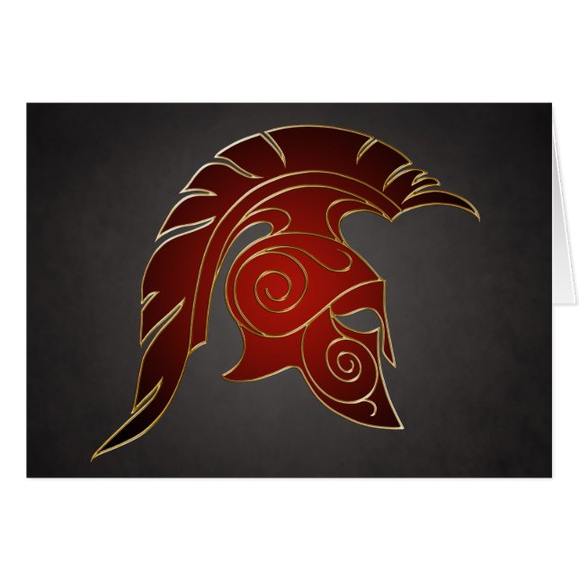 Spartan Greek Warrior Card (Voorkant Horizontaal)