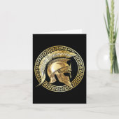 Spartan Helm Gouden Gladiator Sparta Griekse Worko Kaart (Voorkant)