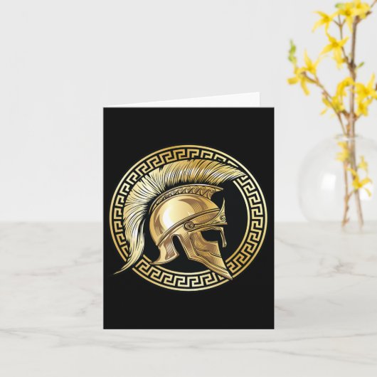 Spartan Helm Gouden Gladiator Sparta Griekse Worko Kaart (Gele Bloem)