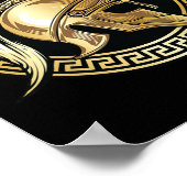 Spartan Helm Gouden Gladiator Sparta Griekse Worko Poster (Hoek)