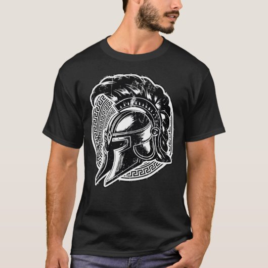 Spartan Helm Warrior Gladiator Workout 300 Gym F T-shirt (Voorkant)