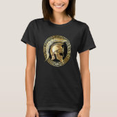 Spartan Helmet Gold Gladiator Sparta Greek Gym Wor T-shirt (Voorkant)