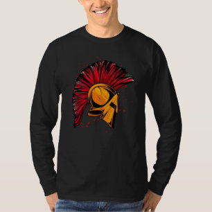 Spartan Helmet Golden Sparta Gladiator Warrior Gym T-shirt