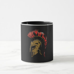 Spartan Helmet Illustratie Mok