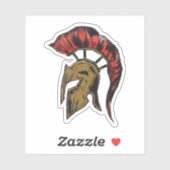 Spartan Helmet Illustratie Sticker (Vel)