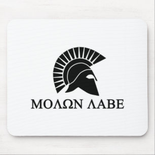 Spartan Helmet Molon Labe Muismat