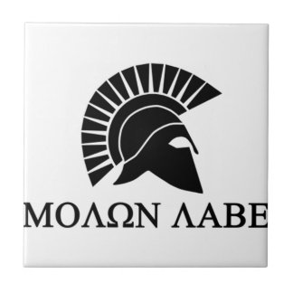 Spartan Helmet Molon Labe Tegeltje