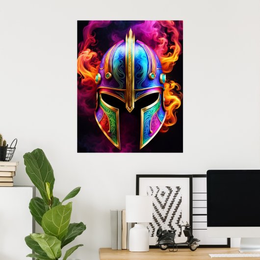 Spartan Helmet Poster (Thuiskantoor)