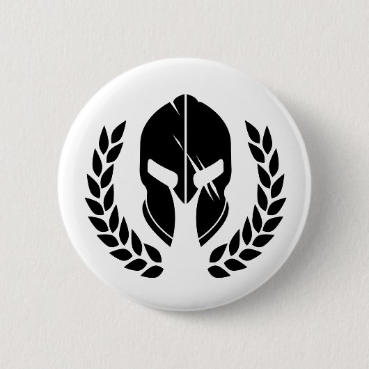 Spartan helmet ronde button 5,7 cm (Voorkant)